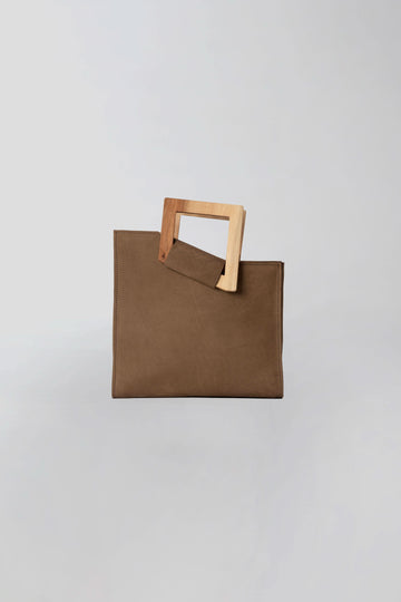 Wooden Handle Casandrino Bag