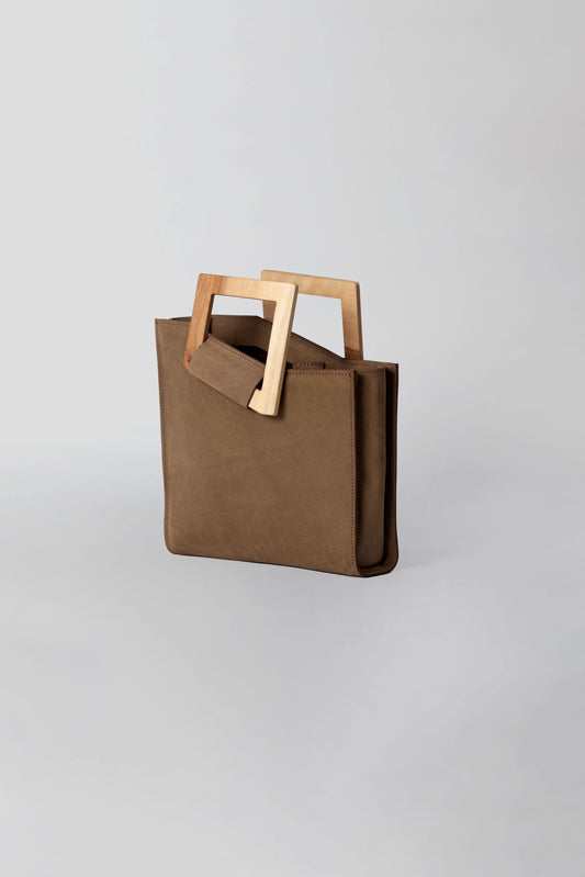 Wooden Handle Casandrino Bag