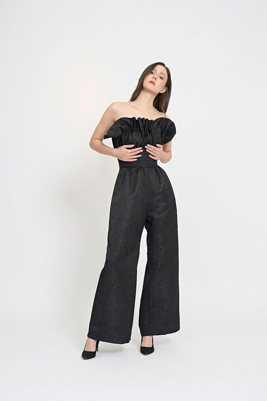 Strapless Black Cascina dress